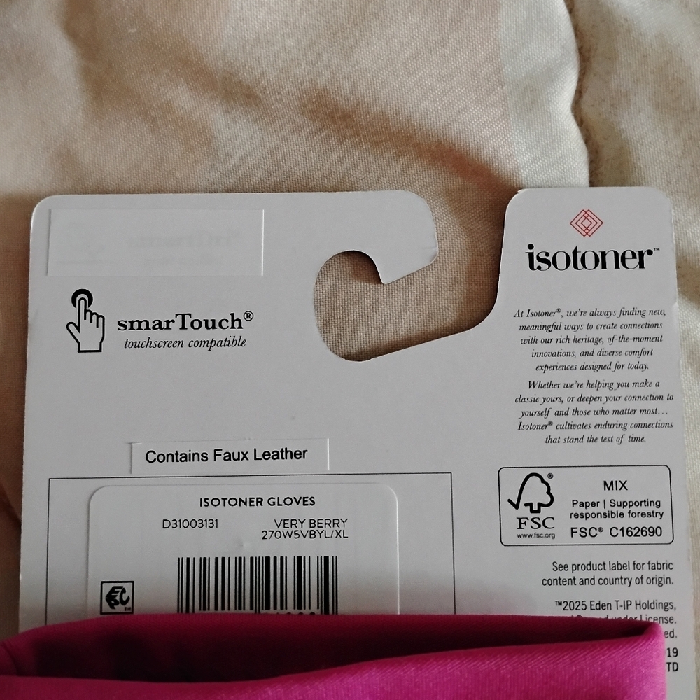 NWT- Isotoner Ladies Gloves L XL - Picture 4 of 7